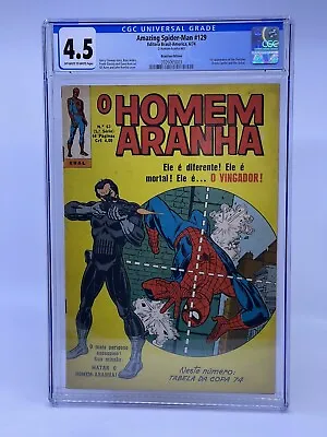 Buy Amazing Spiderman #129 June 1974 CGC 4.5 Punisher 1st Appearance Brazilian Ed • 449.38£