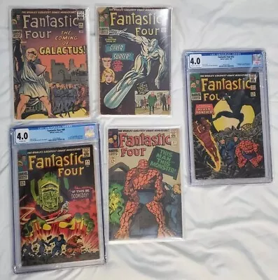 Buy Fantastic Four #48 1966 Galactus + MORE! - FF#49, FF#50, FF#51, FF#52 - BUNDLE🔥 • 1,739.33£