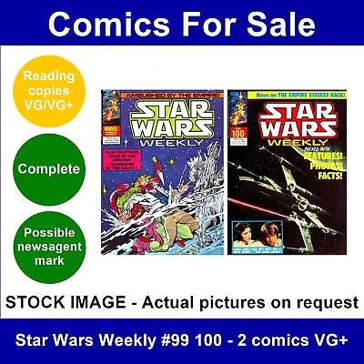 Buy Star Wars Weekly #99 100 - 2 Comics VG+ • 7.99£