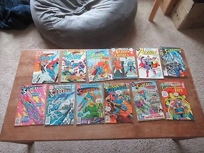 Buy Superman Action Comics & Related 12 Comic Lot Bronze Copper Age Great Lot • 15.81£