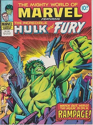 Buy The Mighty World Of Marvel Comic- Incredible Hulk And Fury - Issue 265 - 1977 • 2.30£