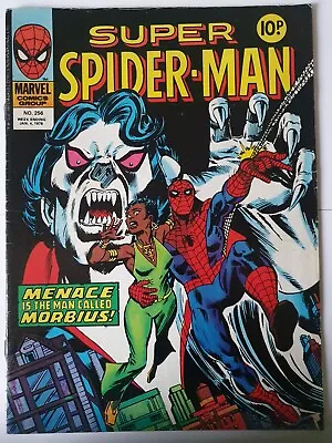 Buy Super Spider-Man - Menace Is The Man Called Morbius #256 Marvel Comic 1978 • 3£