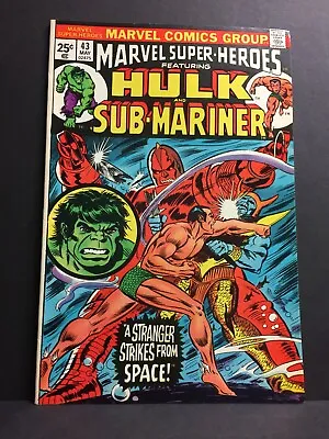 Buy Marvel Super-Heroes #43 VF/NM 1974 Hulk Reprints TTA #98 High Grade Marvel Comic • 7.98£