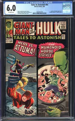 Buy Tales To Astonish #64 Cgc 6.0 Ow Pages // Marvel Comics 1965 • 183.23£