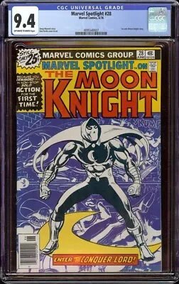 Buy Marvel Spotlight # 28 CGC 9.4 OW/W (Marvel, 1976) 1st Solo Moon Knight Story • 296.48£