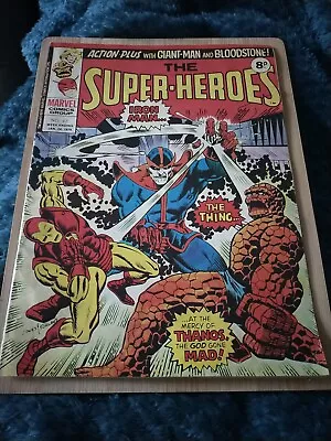 Buy Marvel Comics - The Super-Heroes - No. 47 Jan 24 1976 : Thing Ironman Art • 7.90£