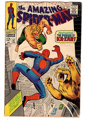 Buy Amazing Spider-man #57 (1968) - Grade 4.0 - Ka-zar And Zabu Appearance! • 39.42£