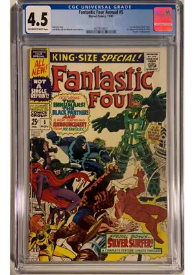 Buy Fantastic Four Annual #5 CGC 4.0 1st Solo Silver Surfer Story. 1st Psycho-Man   • 118.31£