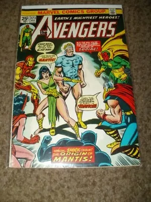 Buy Avengers 123 - Origin Mantis - Vision Scarlet Witch Thor - Bronze Age- Vg/fn 5.0 • 7.99£