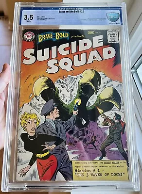 Buy Brave And The Bold #25 CBCS 3.5 DC 1959 *1st Suicide Squad!* ❄️ WHITE Pages ❄️ • 398.96£