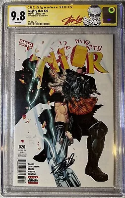 Buy Mighty Thor #20 CGC SS 9.8 Signed Stan Lee Thor #337 Homage Retired Label 1st Ap • 599.63£