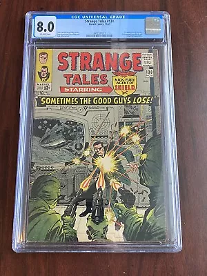 Buy Strange Tales #138 (1965) CGC 8.0 : 1st App Eternity : Tony Stark App • 157.33£