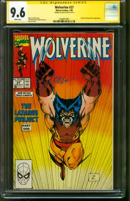 Buy Wolverine 27 CGC SS 9.6 Jim Lee Art 7/1990 Iconic Cover WP • 278.01£