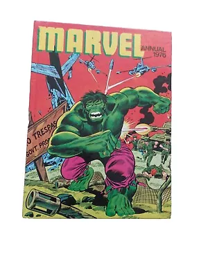 Buy Marvel Annual 1976 Official Vintage Hardback Book The Incredible Hulk Graphic • 12.51£