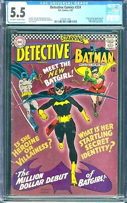 Buy Detective Comics #359 (1967) CGC 5.5 -- O/w To White Pgs 1st & Origin Of Batgirl • 1,100.35£