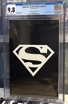 Buy Superman 78 Metal Curtain #2 Glow In Dark Symbol Virgin Variant Cover GITD New • 150.21£