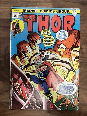 Buy The Mighty Thor Issue #215 ***origin Of Xorr*** Grade Vg/fn • 6.49£