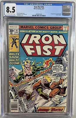 Buy Iron Fist 14 (Marvel, 1977)  CGC 8.5  OWP-WP  **1st Appearance Sabertooth** • 475.87£