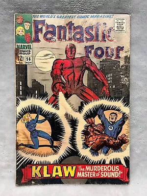 Buy Fantastic Four #56 - 3rd Appearance Black Panther! Evil Eye! Marvel 1966 • 12.87£