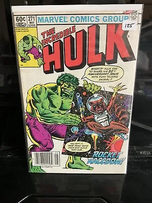 Buy Hulk 271 Newsstand Al Milgrom 1982 1st Rocket Racoon  • 118.49£