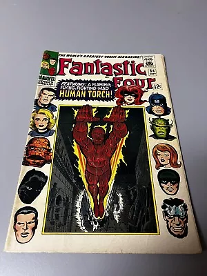 Buy Fantastic Four # 54 FN Marvel Comic Book Human Torch Thing Dr. Doom Panther J923 • 19.79£