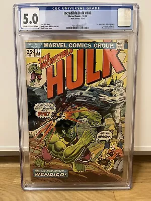 Buy Incredible Hulk 180 - CGC 5.0 C/OW Marvel Bronze Age 1st Wolverine Mark Jewelers • 949.90£