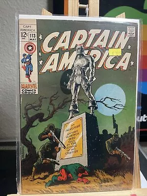 Buy Captain America #113 (1969) Marvel Silver Age Key Issue Avengers App • 32.41£