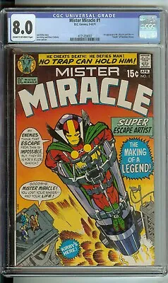 Buy Mister Miracle #1 CGC 8.0 1971 DC Comic Jack Kirby Art 1st Appearance Oberon • 157.19£