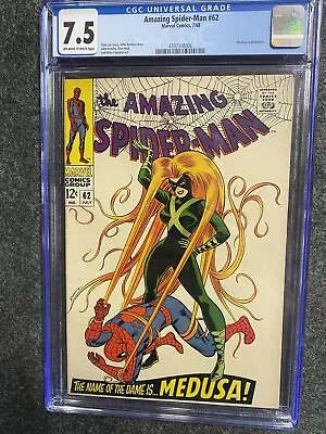 Buy Marvel Comics The Amazing Spider-Man #62 CGC 7.5 Medusa Appearance • 191.88£