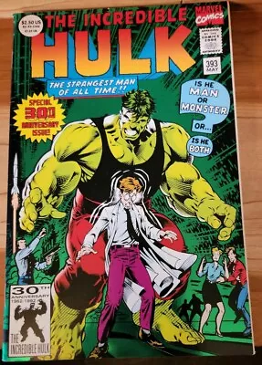 Buy The Incredible Hulk #393 May 1992 Green Foil Cover 30th Anniversary Issue  • 2.15£