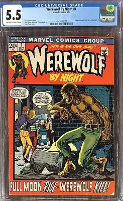 Buy Cgc 5.5 Werewolf By Night #1 White Pages 1972 Classic Ploog Cover • 198.61£
