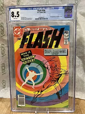 Buy THE FLASH #286 NM 8.5 CGC WHITE PAGES 1ST APP. OF RAINBOW RAIDER HECK Newsstand • 86.28£