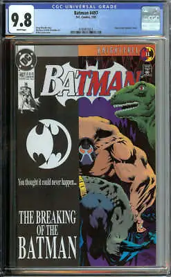 Buy Batman #497 Cgc 9.8 White Pages // Bane Breaks Batmans Back Dc 1993 • 79.30£