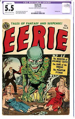 Buy Eerie #8 Avon 1952 CGC Apparent FN- 5.5 Slight (C-1) Cream To Off-white Pages • 899.99£