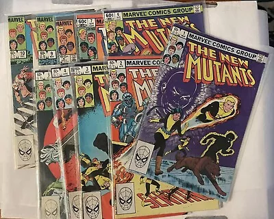 Buy The New Mutants #1 To #10 (10 Consecutive Comics Set - Marvel 1983) NM/MT • 99.94£
