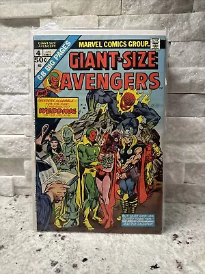 Buy Giant-Size Avengers #4 Marvel  1975 Gil Kane Vision & Scarlet Witch Mid Grade • 20.71£