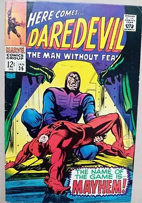 Buy Daredevil 36 - FN (6.0) - Marvel 1968 - 12 Cents With UK Price Stamp - Colan Art • 16.50£