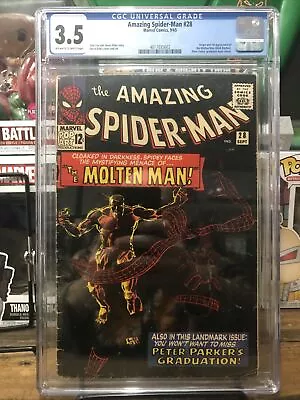 Buy Amazing Spider-Man 28 Marvel 1965 CGC 3.5 1st Molton Man Steve Ditko • 157.33£