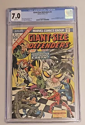 Buy Giant-size Defenders 3 Cgc 7.0  White Pages 1st Appearance Korvac Guardians 1975 • 98.95£