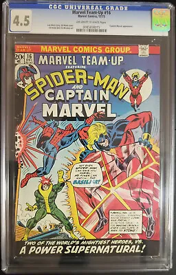 Buy Marvel Team-Up #16 CGC 4.5 Spider-Man And Captain Marvel • 59.58£