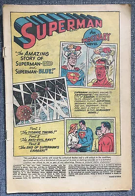 Buy DC Comics Superman #162 An Imaginary Novel 1963 • 24£