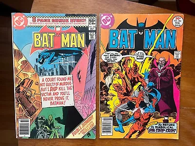 Buy Batman #284 & 328 - Bronze Age Superhero DC Comic 1977 • 3.21£