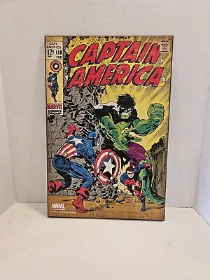Buy Marvel Comics Captain America 110 Feb Steranko Wooden Wall Plaques 19.5x13 2012 • 18.97£
