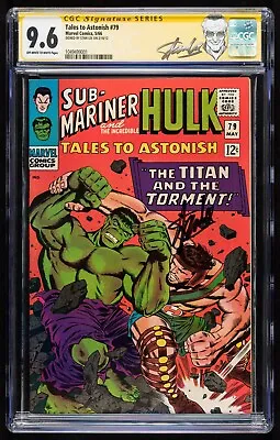 Buy Tales To Astonish #79 CGC NM+ 9.6 Stan Lee Signature Series Hulk Top CGC • 4,348.34£
