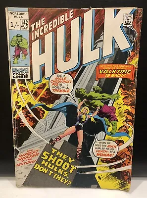 Buy Incredible Hulk #142 Comic Marvel Comics 1st App Sam Paddington Valkyrie 1971 • 11.44£