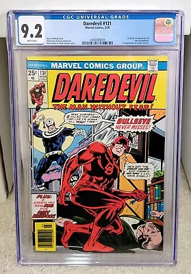 Buy Daredevil #131 (1976) CGC 9.2 - 1st Appearance Of Bullseye Marvel Comics Key • 395.26£