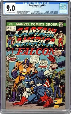Buy Captain America #170 CGC 9.0 1974 3854097012 • 114.81£