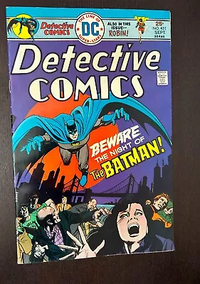 Buy DETECTIVE COMICS #451 (DC Comics 1975) -- Bronze Age Batman -- FN • 5.08£