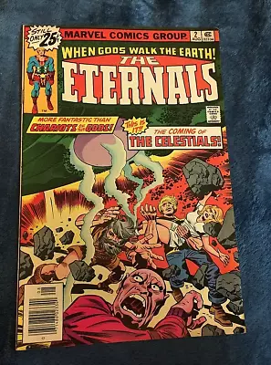 Buy Free P & P; Eternals #2 (Aug 1976); Jack Kirby - 1st Ajak & Arishem! (KG) • 8.99£