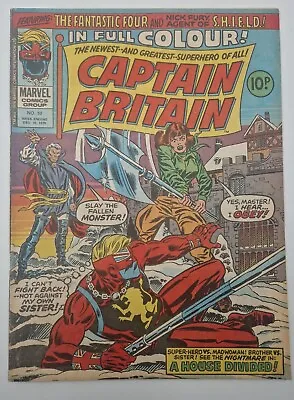 Buy CAPTAIN BRITAIN #10 - 1ST COVER BETSY BRADDOCK (PSYLOCKE) UK Marvel Comics 1976 • 2.20£